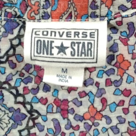 Bohemian Floral Paisley Printed Oversize Sheer Blouse Size Medium - Picture 8 of 9